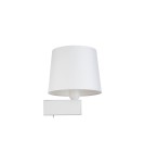 Wall lamps with lampshade - Nowodvorski CHILLIN Wall lamp with switch Max wattage 40W E27 White 8201 - product 1