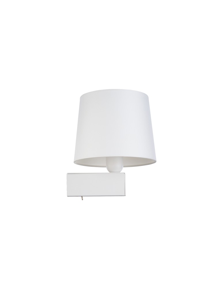 Wall lamps with lampshade - Nowodvorski CHILLIN Wall lamp with switch Max wattage 40W E27 White 8201 - product kolory-swiatla.pl 1