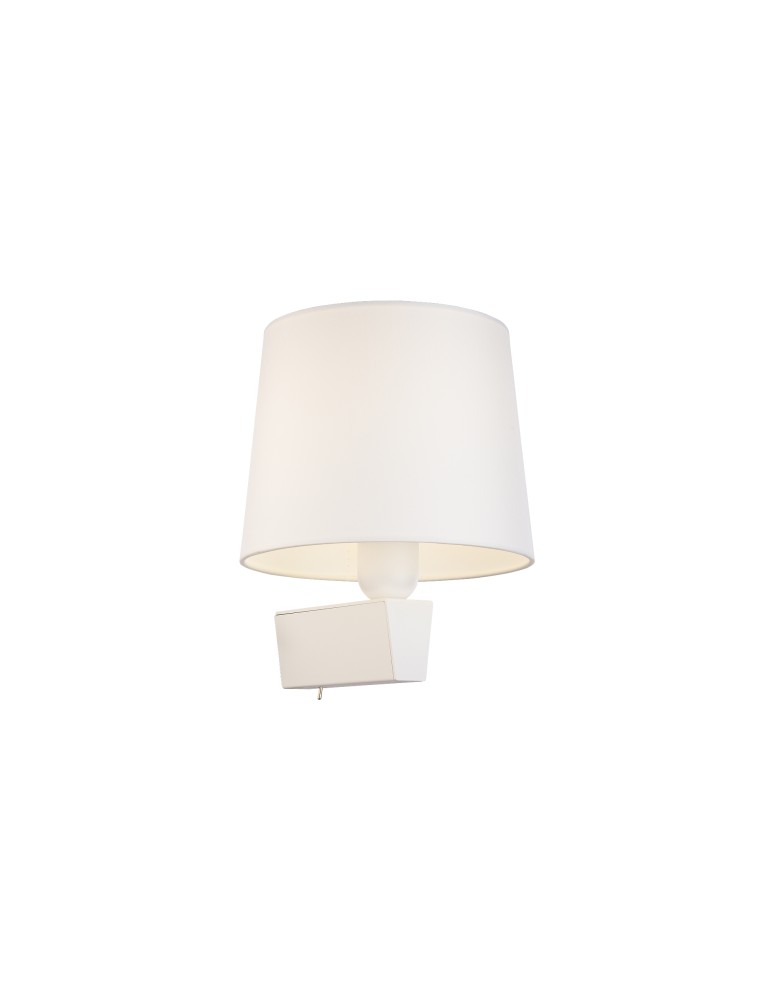 Wall lamps with lampshade - Nowodvorski CHILLIN Wall lamp with switch Max wattage 40W E27 White 8201 - product kolory-swiatla.pl 2
