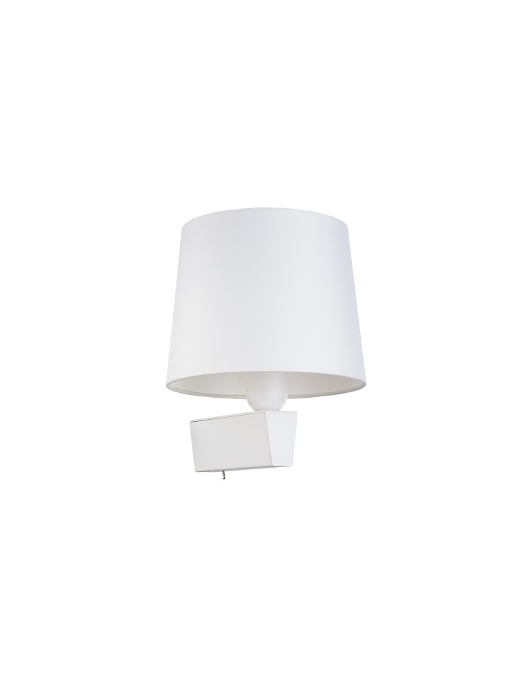 Wall lamps with lampshade - Nowodvorski CHILLIN Wall lamp with switch Max wattage 40W E27 White 8201 - product kolory-swiatla.pl 3