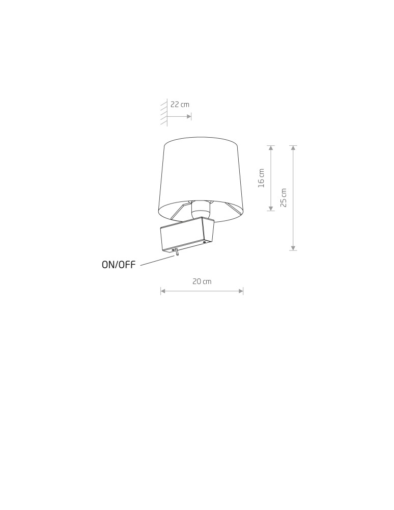 Wall lamps with lampshade - Nowodvorski CHILLIN Wall lamp with switch Max wattage 40W E27 White 8201 - product kolory-swiatla.pl 4