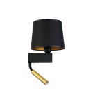 Reading wall lamps - Nowodvorski CHILLIN Wall lamp with switch Max wattage 40W, 1x10W only LED E27, G9 Black-Gold 8213 - product 1