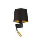 Reading wall lamps - Nowodvorski CHILLIN Wall lamp with switch Max wattage 40W, 1x10W only LED E27, G9 Black-Gold 8213 - product 2