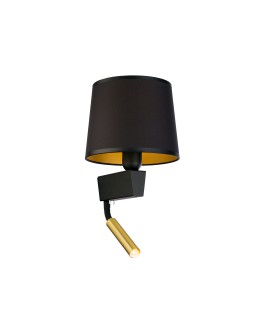 Nowodvorski CHILLIN Ścienna Kinkiet z włącznikiem Max moc 40W, 1x10W only LED E27, G9  Czarno-Złoty 8213 - produkt 2