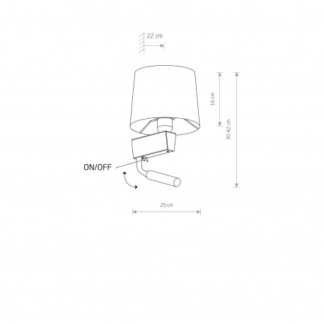 Nowodvorski CHILLIN Ścienna Kinkiet z włącznikiem Max moc 40W, 1x10W only LED E27, G9 Czarno-Złoty 8213