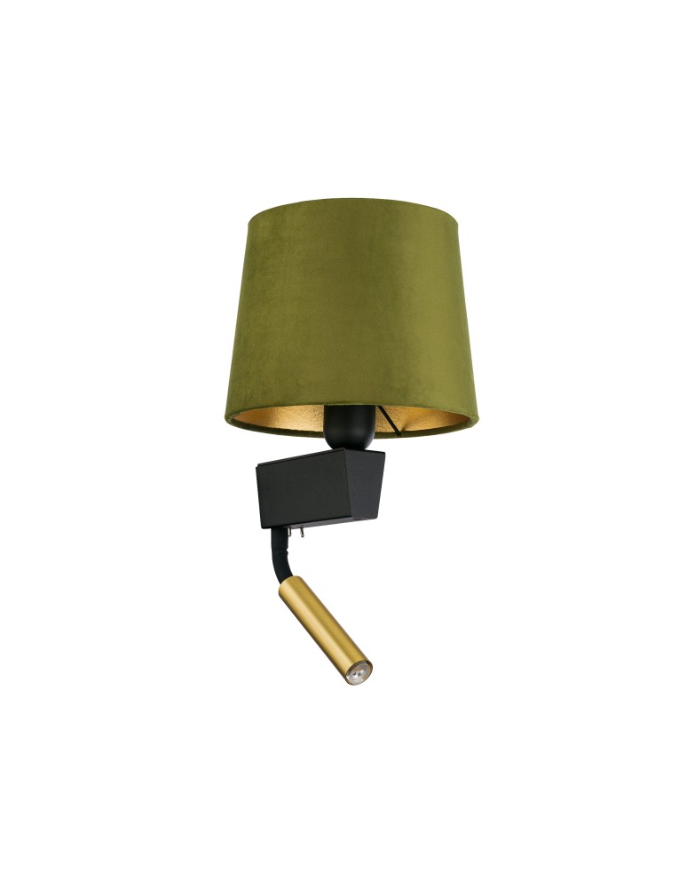 Reading wall lamps - Nowodvorski CHILLIN Wall lamp with switch Max wattage 40W, 1x10W only LED E27, G9 Green-gold 8214 - product kolory-swiatla.pl 3