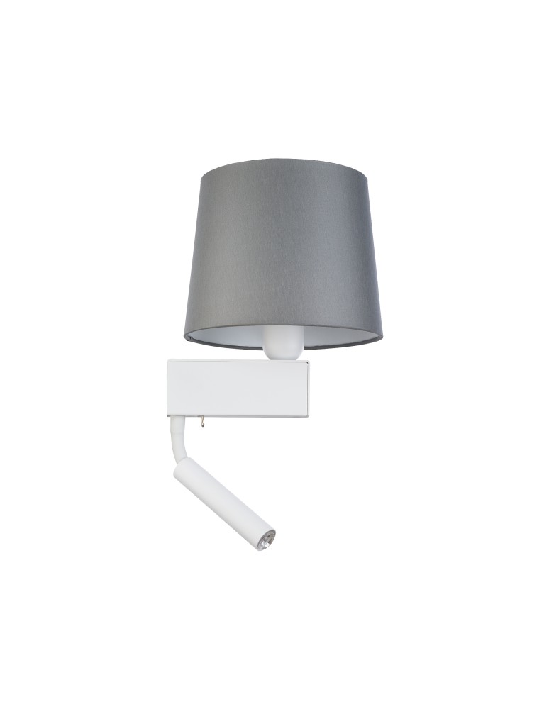Reading wall lamps - Nowodvorski CHILLIN Wall lamp with switch Max wattage 40W, 1x10W only LED E27, G9 Grey 8215 - product kolory-swiatla.pl 1