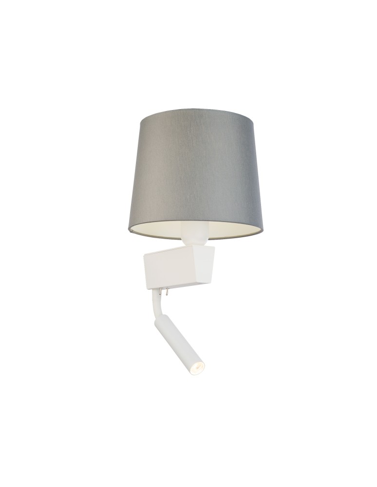 Reading wall lamps - Nowodvorski CHILLIN Wall lamp with switch Max wattage 40W, 1x10W only LED E27, G9 Grey 8215 - product kolory-swiatla.pl 2