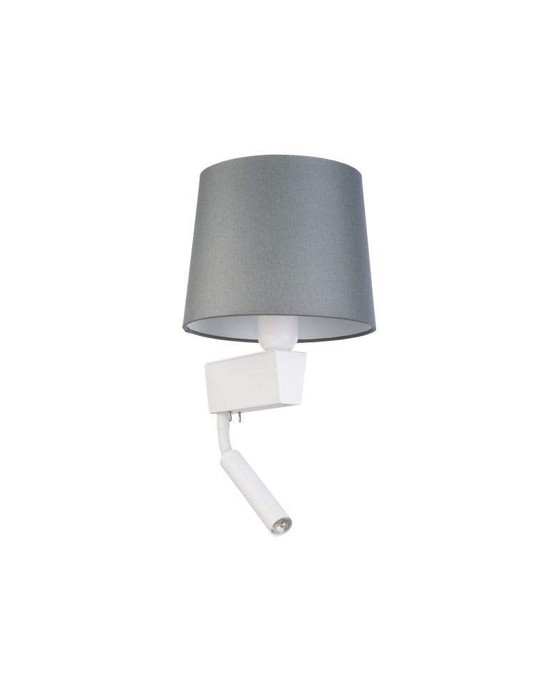 Reading wall lamps - Nowodvorski CHILLIN Wall lamp with switch Max wattage 40W, 1x10W only LED E27, G9 Grey 8215 - product kolory-swiatla.pl 3