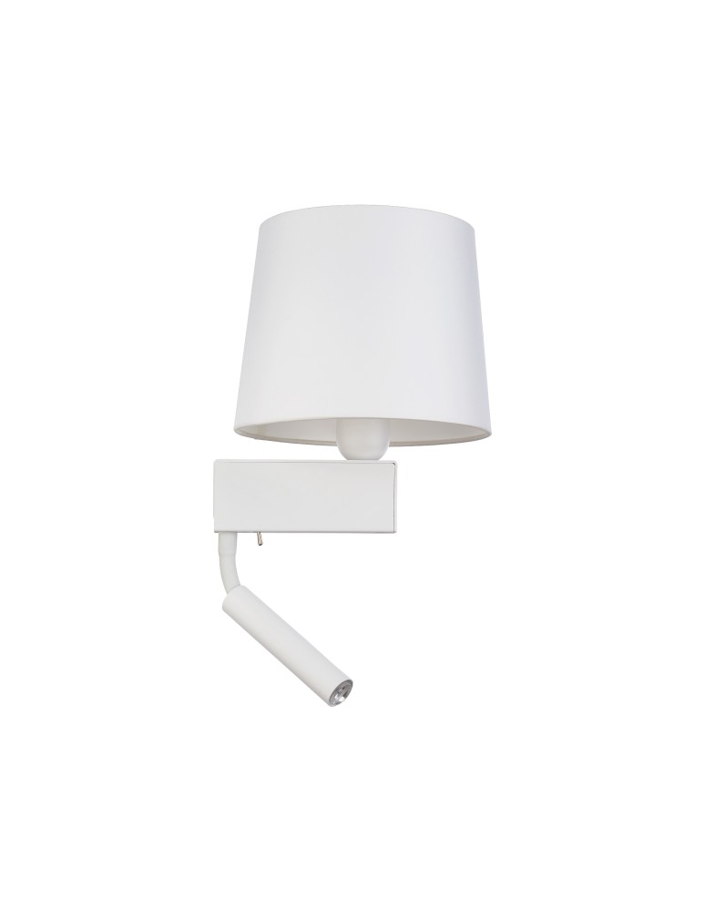 Reading wall lamps - Nowodvorski CHILLIN Wall lamp with switch Max wattage 40W, 1x10W only LED E27, G9 White 8216 - product kolory-swiatla.pl 1