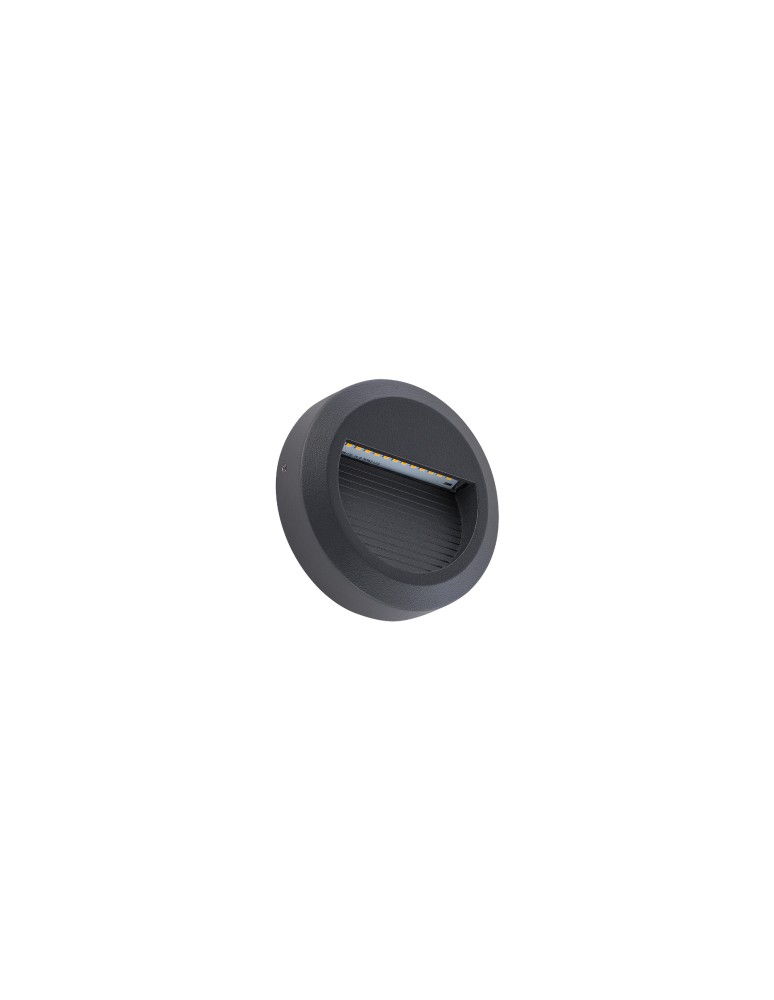 Lamps for path lighting - Nowodvorski SIDEWALK ROUND LED Outdoor Surface Mounted Wall Max wattage 1.6W LED IP54 Black 8147 - product kolory-swiatla.pl 3