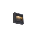 Nowodvorski SIDEWALK SQUARE LED Zewnętrzna Ścienna Natynkowa Max moc 1,6W LED IP54 Czarny 8148