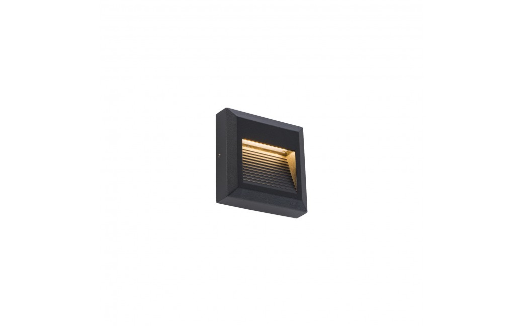 Nowodvorski SIDEWALK SQUARE LED Zewnętrzna Ścienna Natynkowa Max moc 1,6W LED IP54 Czarny 8148