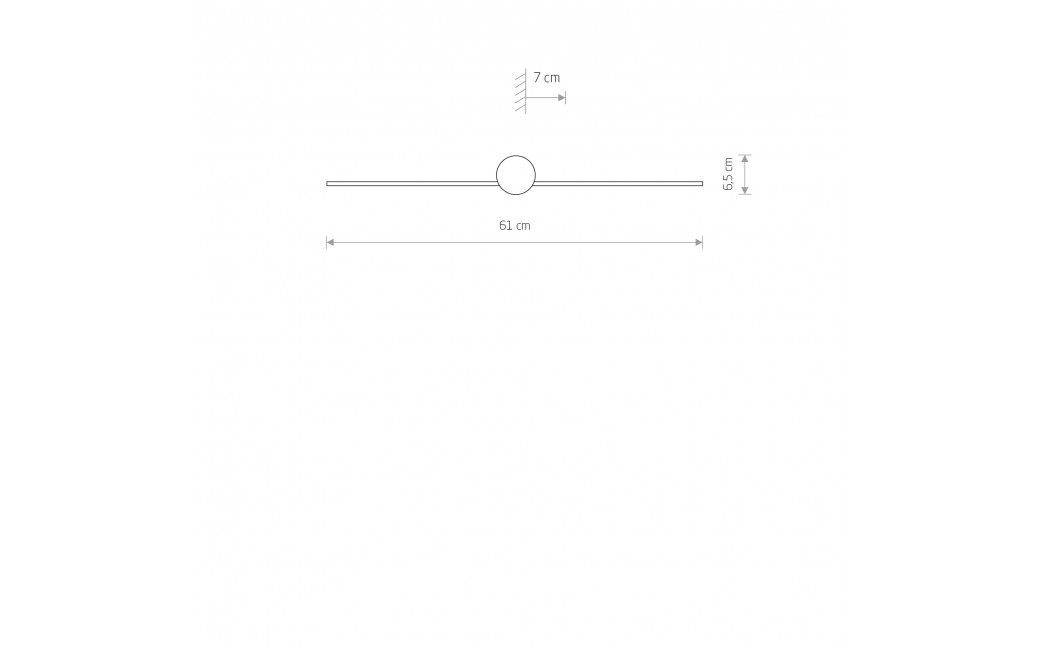 Nowodvorski PIN LED S Ścienna Kinkiet obrazowe Max moc 6W LED IP44 Czarny 8127