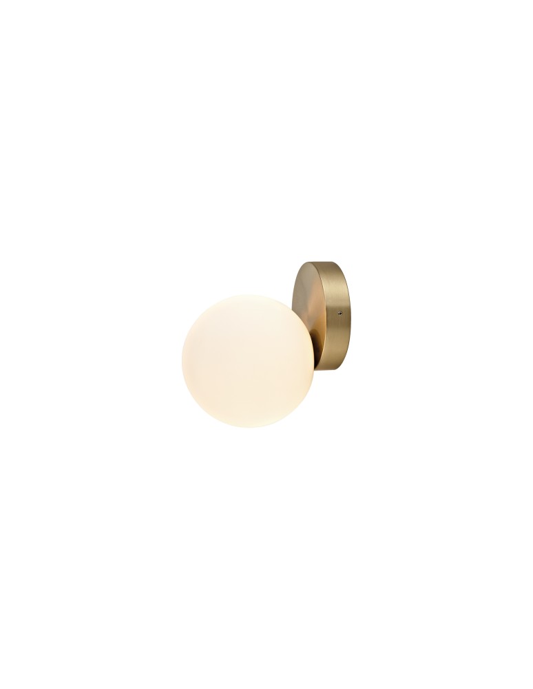 Bathroom wall lamps - Nowodvorski ICE BALL Wall Wall lamp Max power 1x25W G9 IP44 Antique brass 8126 - product kolory-swiatla.pl 1