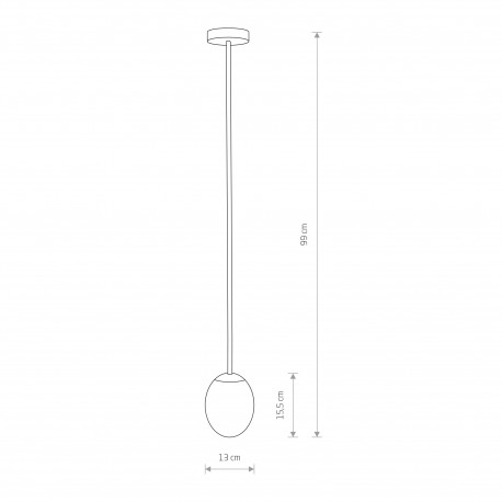 Nowodvorski ICE EGG A Sufitowa Wisząca Max moc 25W G9 IP44 Czarny 8124