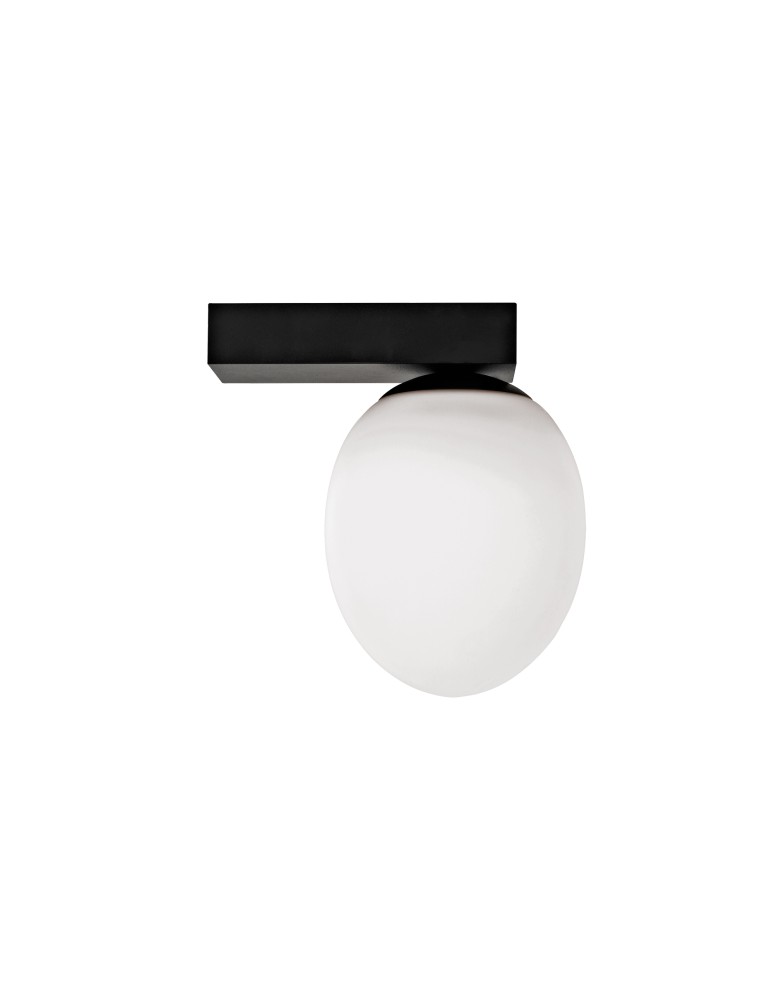 Bathroom wall lamps - Nowodvorski ICE EGG C Wall Wall lamp Max wattage 25W G9 IP44 Black 8132 - product kolory-swiatla.pl 1