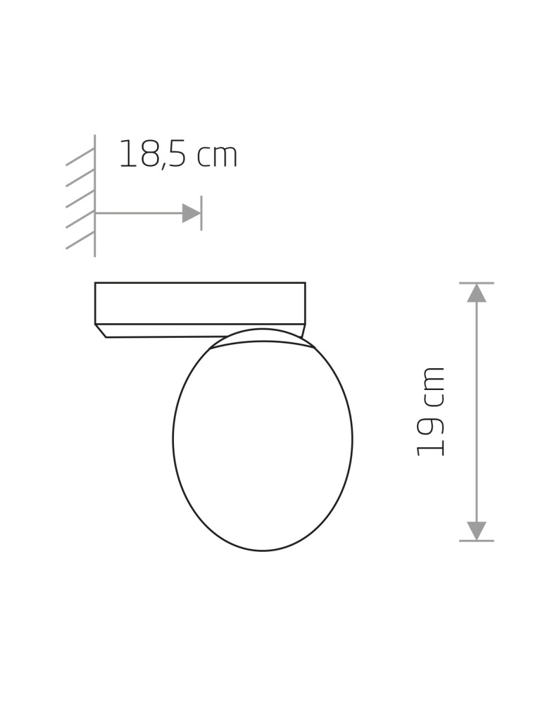 Bathroom wall lamps - Nowodvorski ICE EGG C Wall Wall lamp Max wattage 25W G9 IP44 Black 8132 - product kolory-swiatla.pl 2