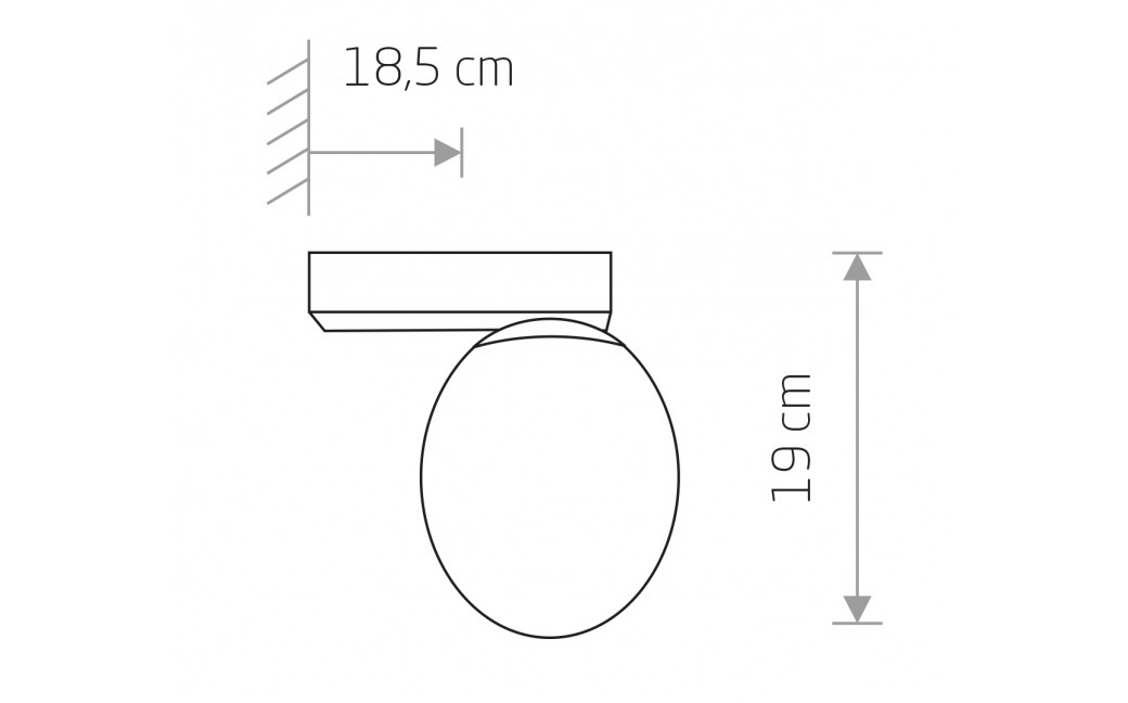 Nowodvorski ICE EGG C Ścienna Kinkiet Max moc 25W G9 IP44 Czarny 8132