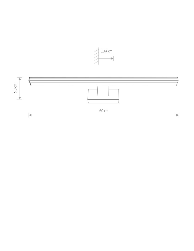 Bathroom wall lamps - Nowodvorski PICASSO LED Wall lamp Max moc 12W LED IP44 Chrome 8131 - product kolory-swiatla.pl 4
