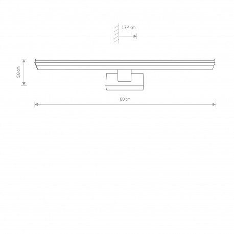 Nowodvorski PICASSO LED Ścienna Kinkiet Max moc 12W LED IP44 Chrom 8131