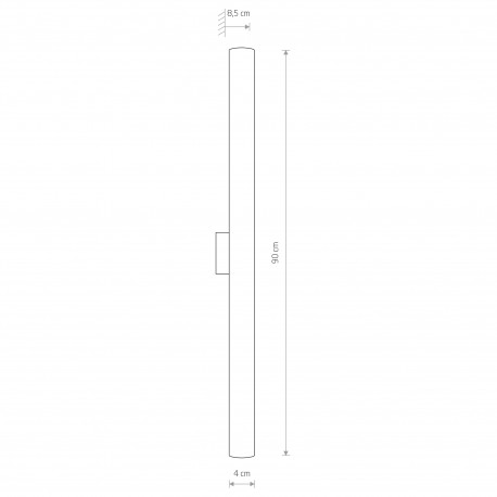 Nowodvorski ICE TUBE LED M Ścienna Kinkiet Max moc 18W LED IP44 Chrom 8120