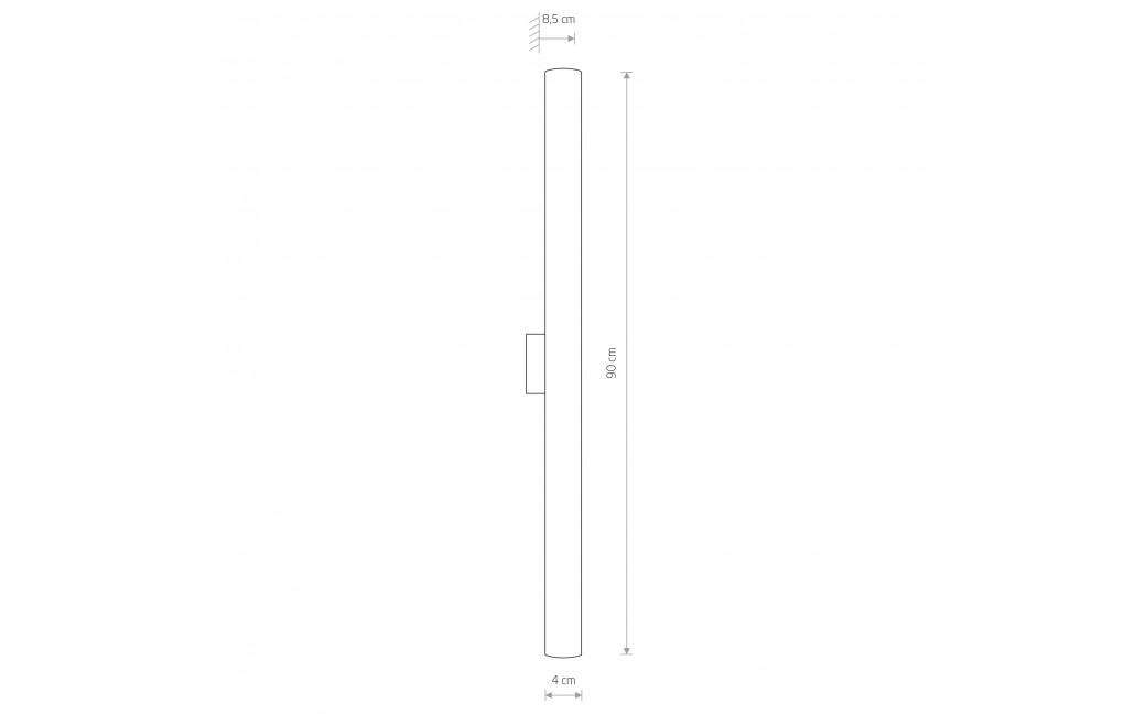 Nowodvorski ICE TUBE LED M Ścienna Kinkiet Max moc 18W LED IP44 Chrom 8120