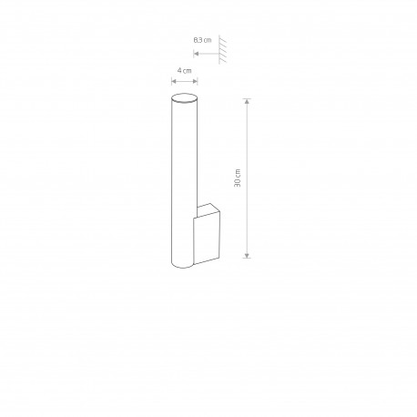 Nowodvorski ICE TUBE LED S Ścienna Kinkiet Max moc 5W LED IP44 Chrom 8121