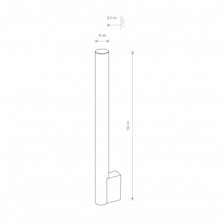 Nowodvorski ICE TUBE LED M Ścienna Kinkiet Max moc 8W LED IP44 Chrom 8122