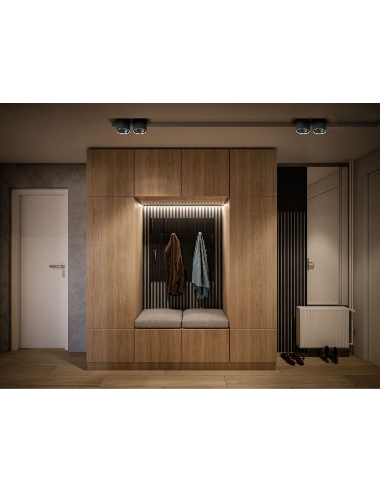 Ceiling luminaires for replaceable light source - Nowodvorski HALO Spot Surface Mounted Max wattage 10W only LED GU10 Black 8196 - product kolory-swiatla.pl 6