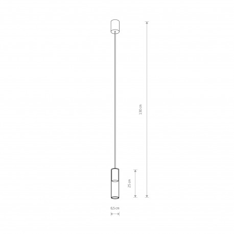 Nowodvorski CYLINDER M Sufitowa Wisząca Max moc 10W only LED GU10 Transparentny 7868