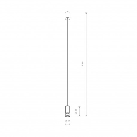 Nowodvorski CYLINDER S Sufitowa Wisząca Max moc 10W only LED GU10 Transparentny 7870