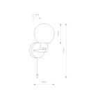 Bathroom wall lamps - Nowodvorski SIMI Wall Mounted Max power 1x25W G9 IP44 Black 8052 - product 2