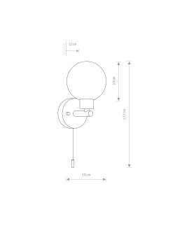 Nowodvorski SIMI Wall Mounted Max power 1x25W G9 IP44 Black 8052 - product 2