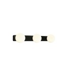 Bathroom wall lamps - Nowodvorski BRAZOS Wall Mounted Max power 3x25W G9 IP44 Black 8056 - product 1