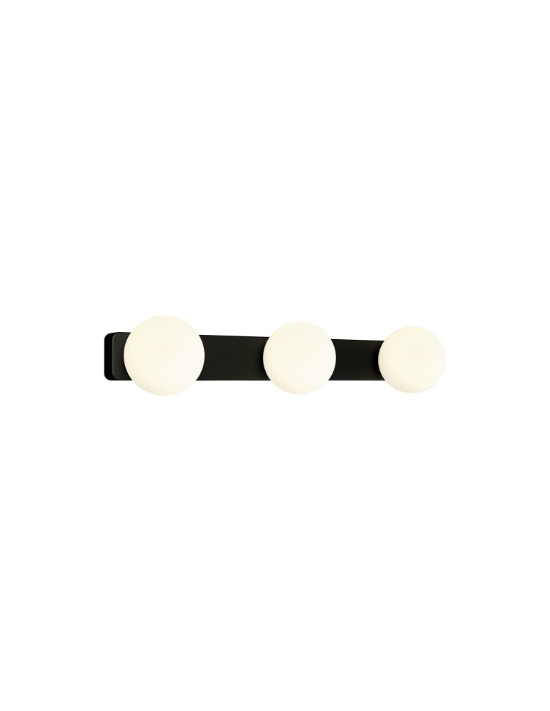 Bathroom wall lamps - Nowodvorski BRAZOS Wall Mounted Max power 3x25W G9 IP44 Black 8056 - product kolory-swiatla.pl 1