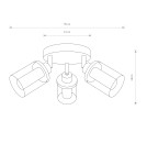 Bathroom ceiling lamps - Nowodvorski VISTA Ceiling Plafond/Suspended Max power 3x25W only LED G9 IP44 Chrome 8050 - product 2