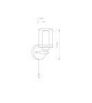 Bathroom wall lamps - Nowodvorski VISTA Wall lamp Max power 1x25W only LED G9 IP44 Chrome 8051 - product 2