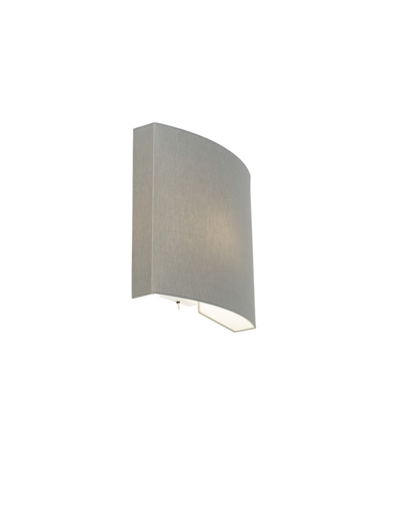 Wall lamps - Nowodvorski BORDE Wall lamp with switch Max wattage 40W E27 Grey 8046 - product kolory-swiatla.pl 2