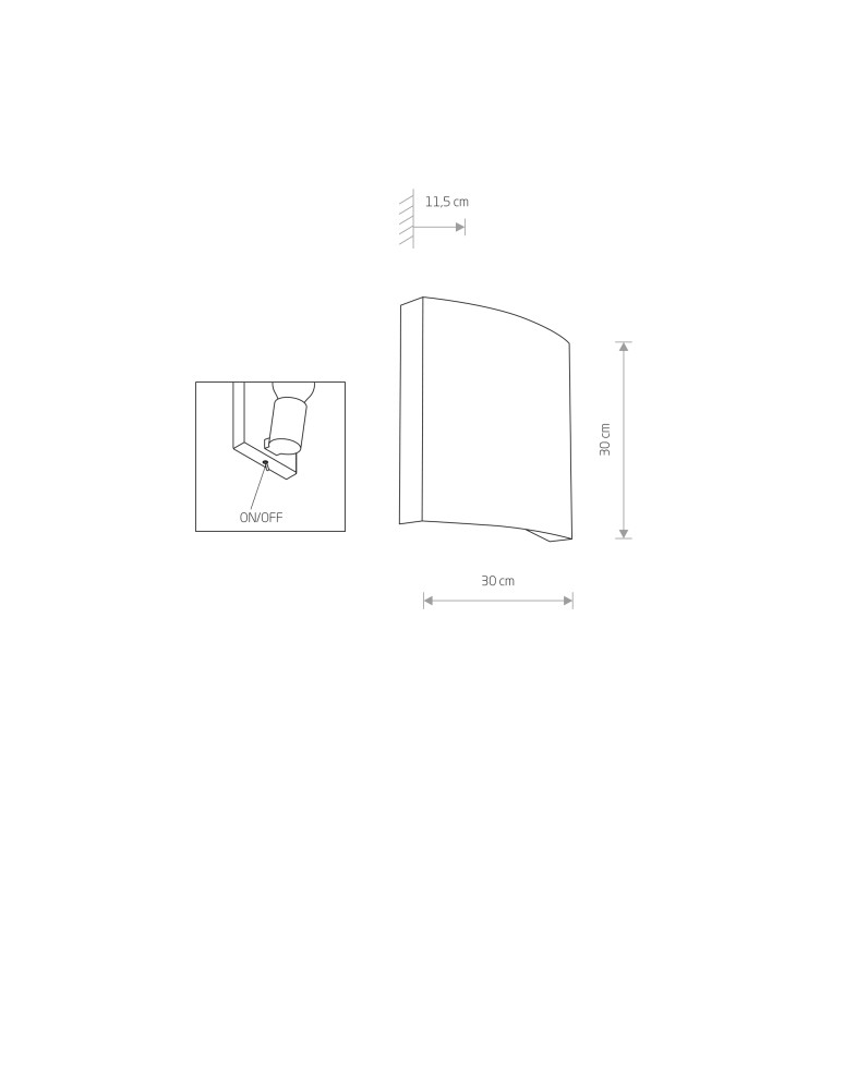 Wall lamps - Nowodvorski BORDE Wall lamp with switch Max wattage 40W E27 White 8044 - product kolory-swiatla.pl 2