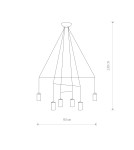Pendant lamps - Nowodvorski IMBRIA Pendant Ceiling Max power 10W only LED GU10 Brass 7956 - product 2