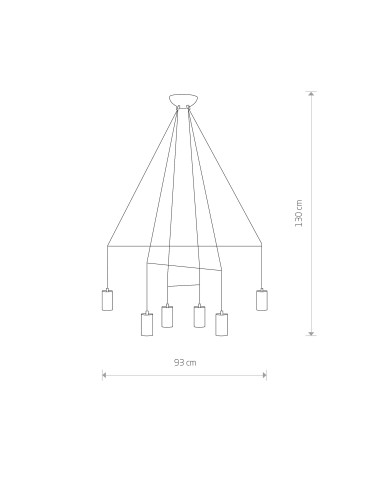 Nowodvorski IMBRIA Sufitowa Wisząca Max moc 10W only LED GU10  Mosiądz 7956 - produkt 2