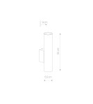 Tube wall lamps - Nowodvorski EYE WALL Wall lamp Max power 10W only LED GU10 Black 8072 - product 2