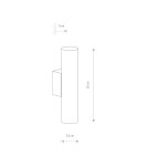 Tube wall lamps - Nowodvorski EYE WALL Wall lamp Max power 10W only LED GU10 White 8073 - product 3