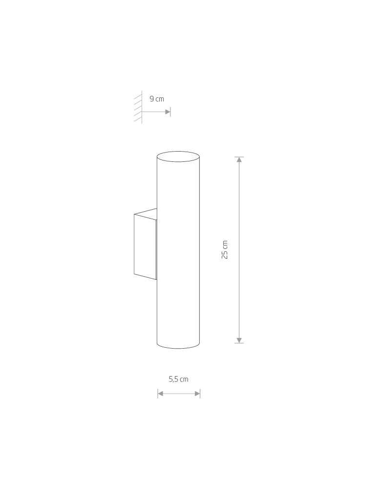 Tube wall lamps - Nowodvorski EYE WALL Wall lamp Max power 10W only LED GU10 White 8073 - product kolory-swiatla.pl 3