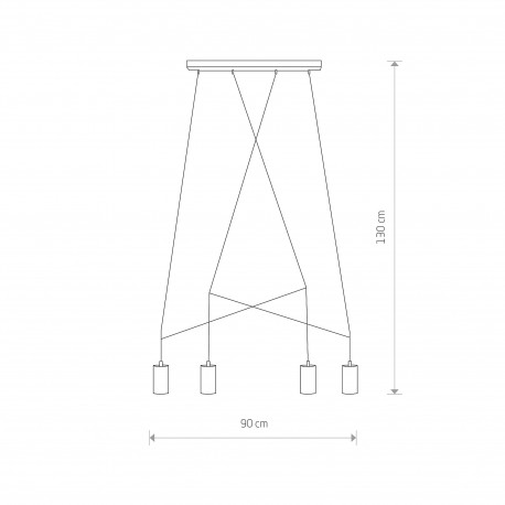 Nowodvorski IMBRIA Sufitowa Wisząca Max moc 10W only LED GU10 Mosiądz 7957