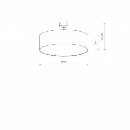 Nowodvorski VIOLET Sufitowa Plafon/Przysufitowa Max moc 25W only LED E27 Czarny 7961