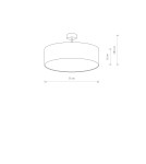 Ceiling lamps with lampshade - Nowodvorski VIOLET Ceiling Plafond/Suspended Max wattage 25W only LED E27 Grey 7960 - product 2