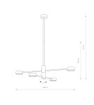 Pendant lamps - Nowodvorski ORBIT Ceiling Plafond Max power 4x8W GX53 Black 7945 - product 5