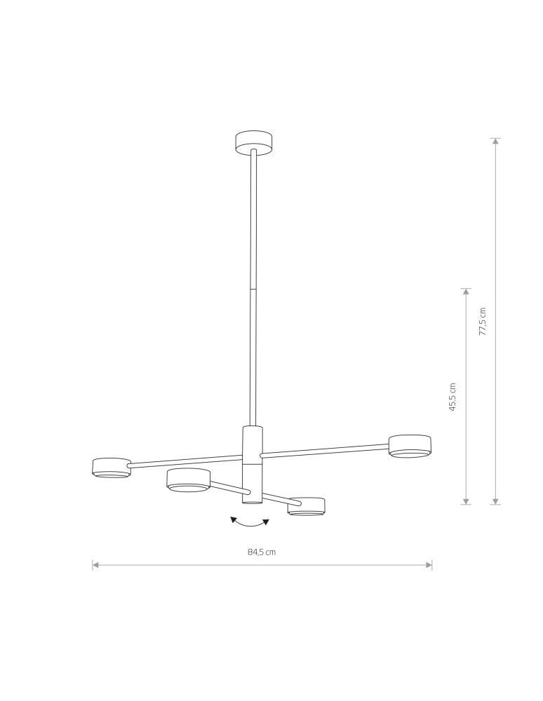 Pendant lamps - Nowodvorski ORBIT Ceiling Plafond Max power 4x8W GX53 Black 7945 - product kolory-swiatla.pl 5